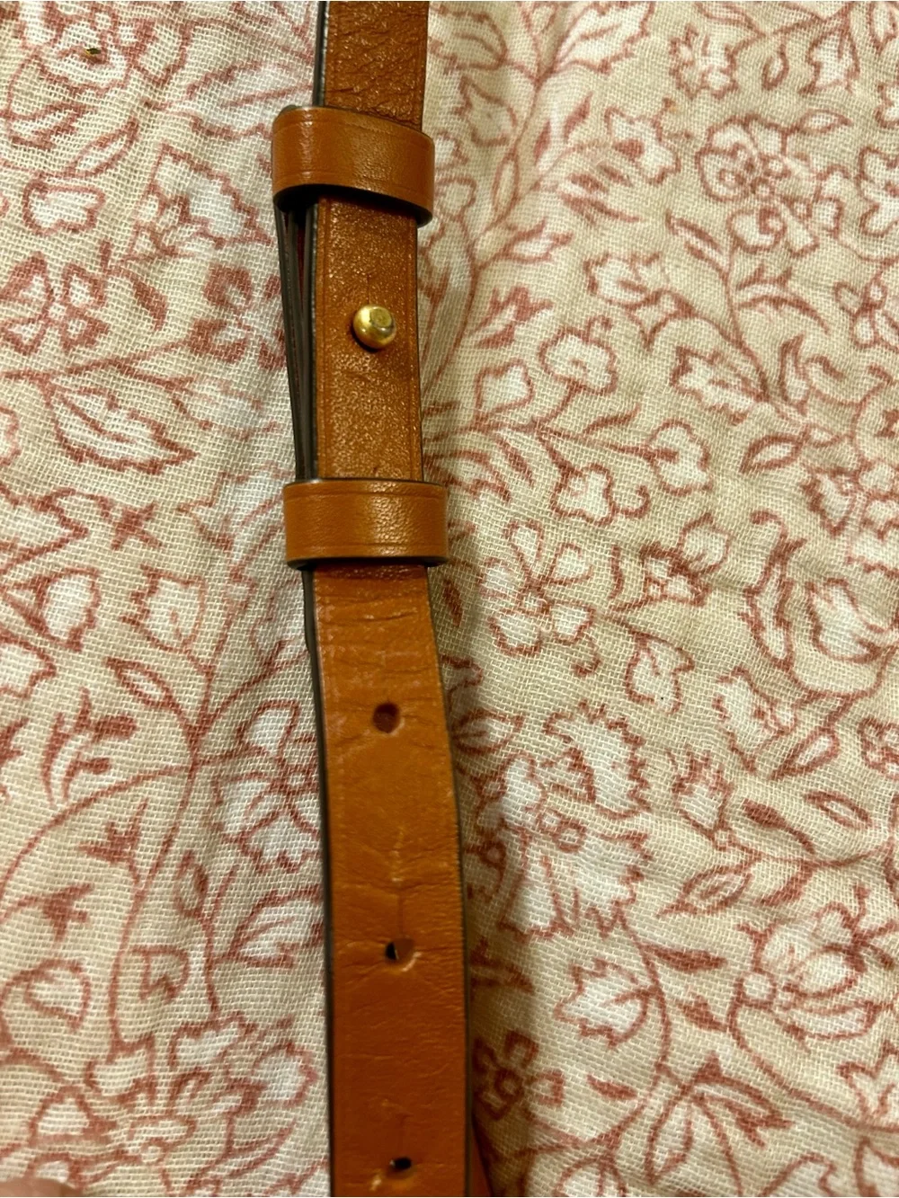 Tory Burch Tan Leather Logo Crossbody Bag
